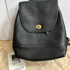 Coach Black 9791 daypack vintage   Leather Backpack